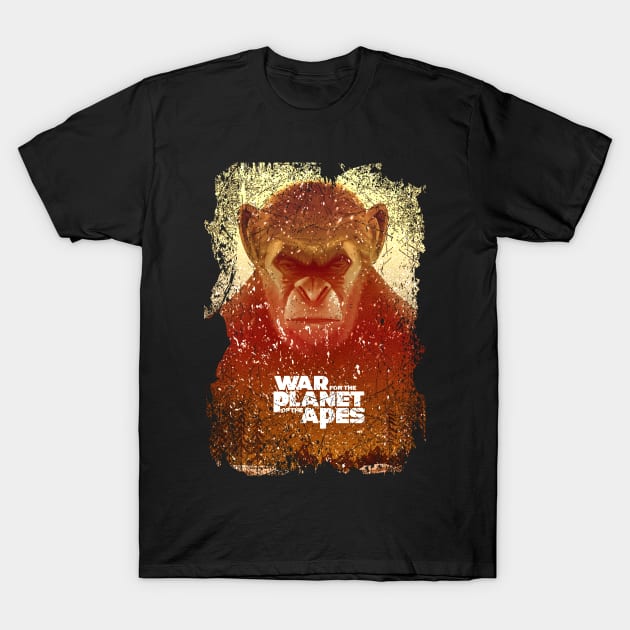 Caesars Courage Lives On Embrace the Heroic Sacrifice and Last Stand of the Apes' Leader T-Shirt by Amir Dorsman Tribal